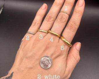 Estate Stackable 14k Gold Mixed Rings Bands - 4/28 - LOT N