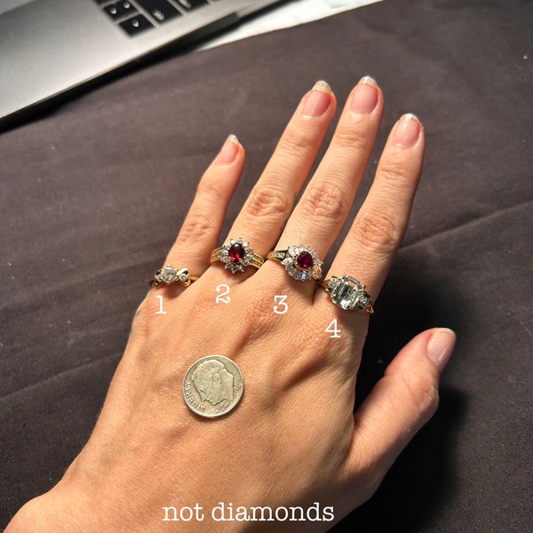 Estate Stackable 10k Gold Mixed Rings Bands - 6/27/24 - LOT V