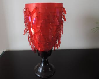 Glass vase - candle holder - Shabby chic -