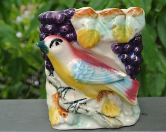 Planter - fågel - Japan - Väggficka - vintage