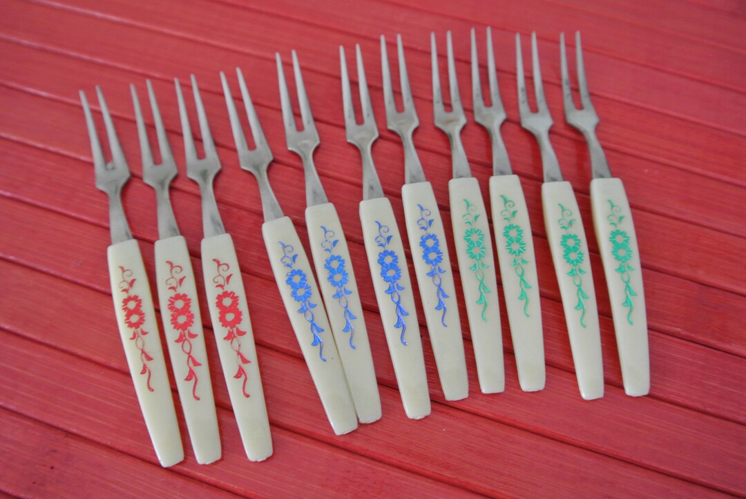 Cocktail Forks Vintage Etsy