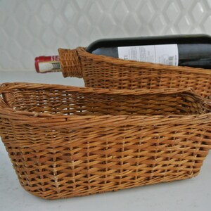 Wicker Bottle Holder - Wicker Basket - Wine Bottle Holder - Sold Separately