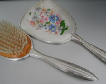 Set pennello e specchio - Vintage