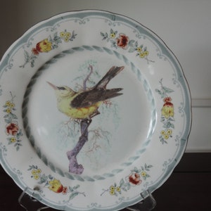 Assiette décorative - Oiseau sur une branche