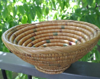 Wicker basket -wicker bowl - handmade