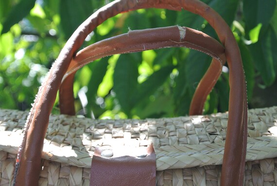 Wicker bag - Vintage - beach bag - wicker basket - image 6