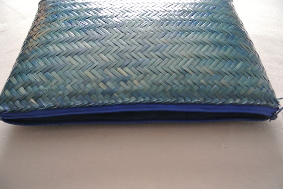 Rattan pouch - Blue -
