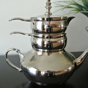 Small teapot - sugar bowl - cream pot - silverware - vintage