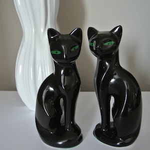 Gatti - gatti neri - figurine di porcellana-.