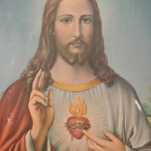 Large religious frame - Antique
