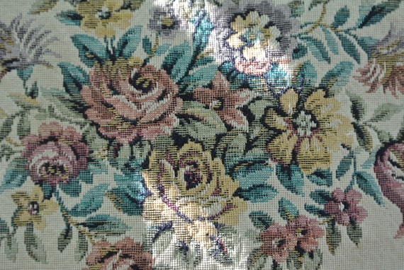 purse - fabric tapestry - antique - image 2