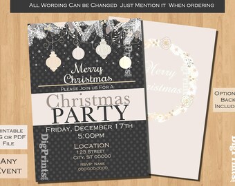 candlelight service invitation christmas eve service candle etsy