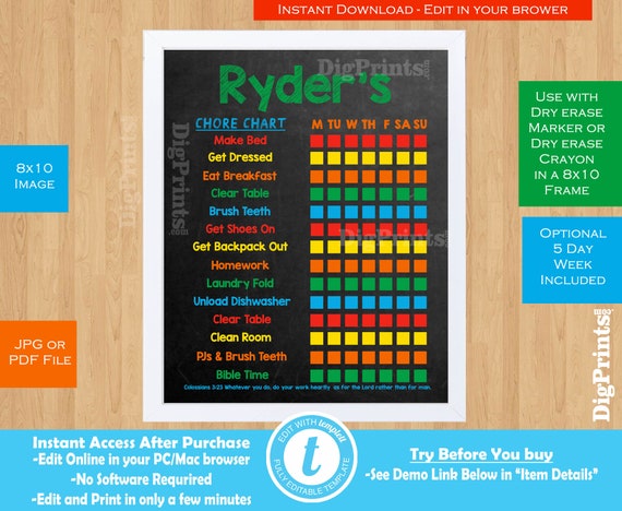 Dry Erase Chore Chart Walmart