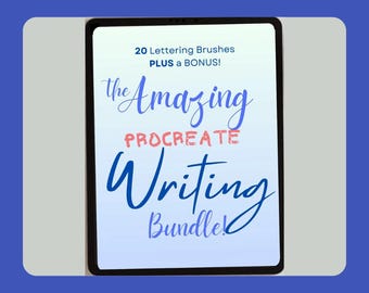 21 Procreate Writing and Lettering Brushes Brush Bundle, Procreate Brush Lettering, Lettering Brushes, and Calligraphy Brushes, Digital Card