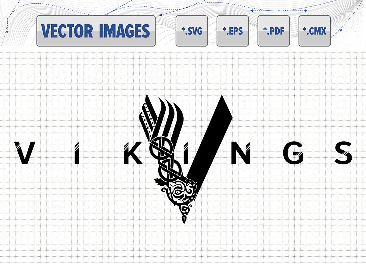 Vikings logo vector graphic svg eps pdf cmx and raster Etsy