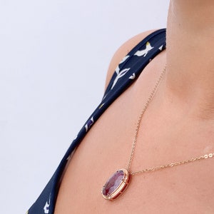 Pingente rústico de rubi natural de 4,54 ct com detalhes em diamante, lapidação rosa, inclusão interessante, joia conversível para usar de várias maneiras R4387 imagem 4
