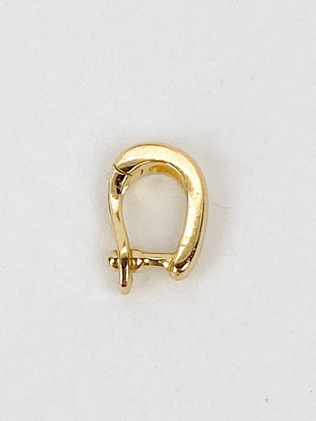 Small Charm Pendant Enhancer 7x5mm 14K Gold Clip-on Bail Tiny