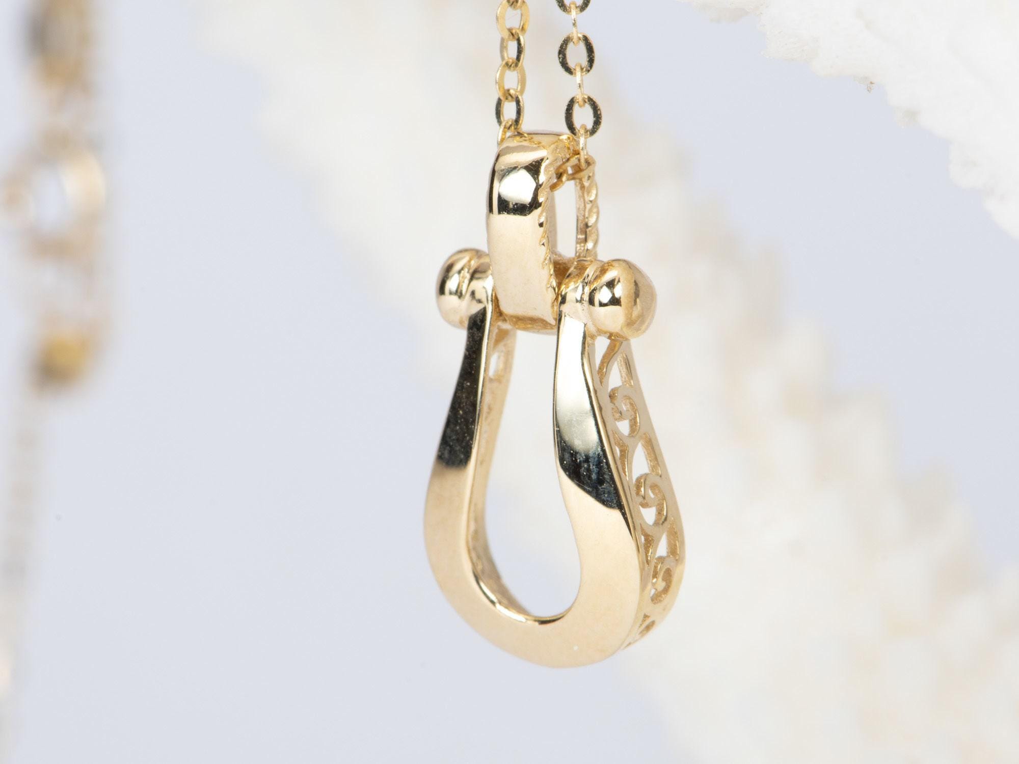 Stirrup Extensions Horseshoe Horse Stirrups Charm Chain Extender 18K Gold Light Weight ...