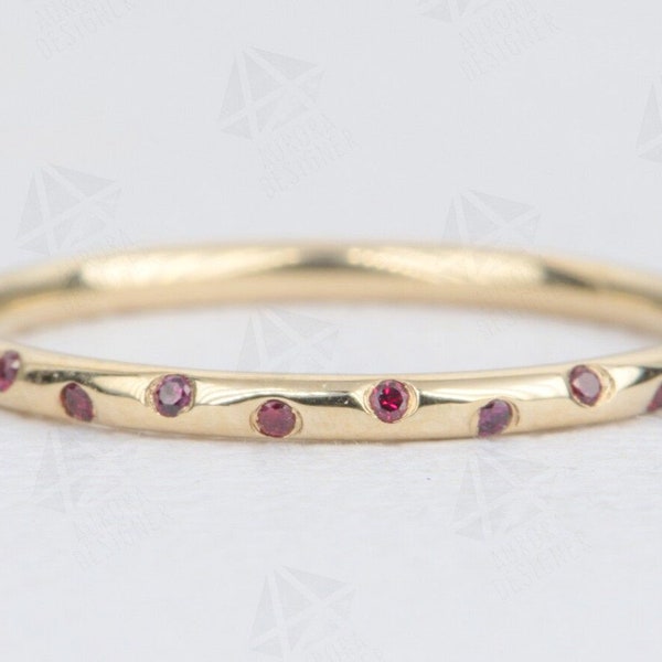 Ruby Wedding Band Etsy