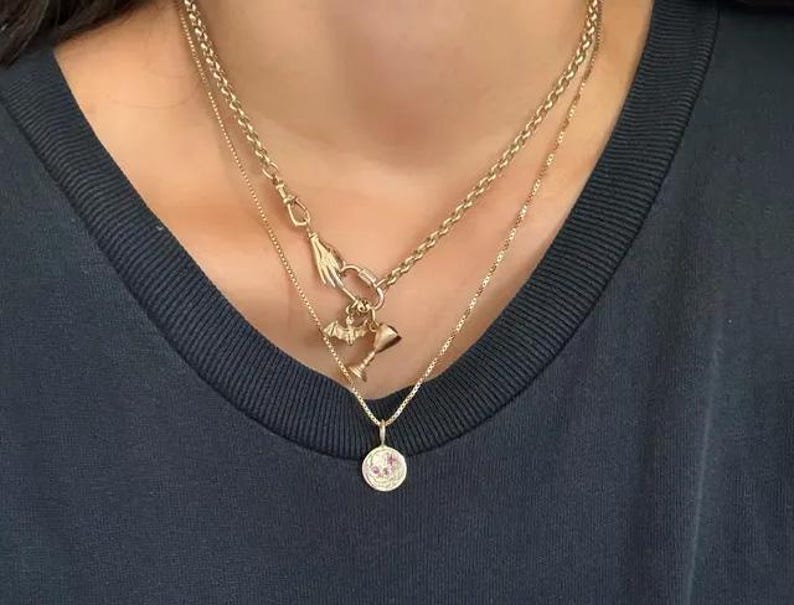 Solid 14K 9K Gold Swivel Dog Clip 25x6.5mm Pendant Charm Holder, Necklace Hook, Enhancer, Chain Connector, Watch Snap, Albert Swivel Clasp image 8