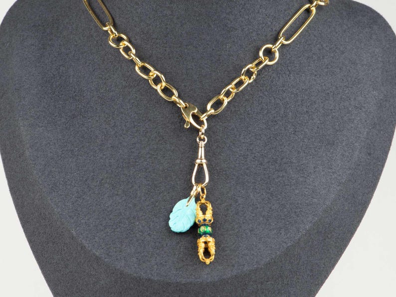 Solid 14K 9K Gold Swivel Dog Clip 25x6.5mm Pendant Charm Holder, Necklace Hook, Enhancer, Chain Connector, Watch Snap, Albert Swivel Clasp image 7