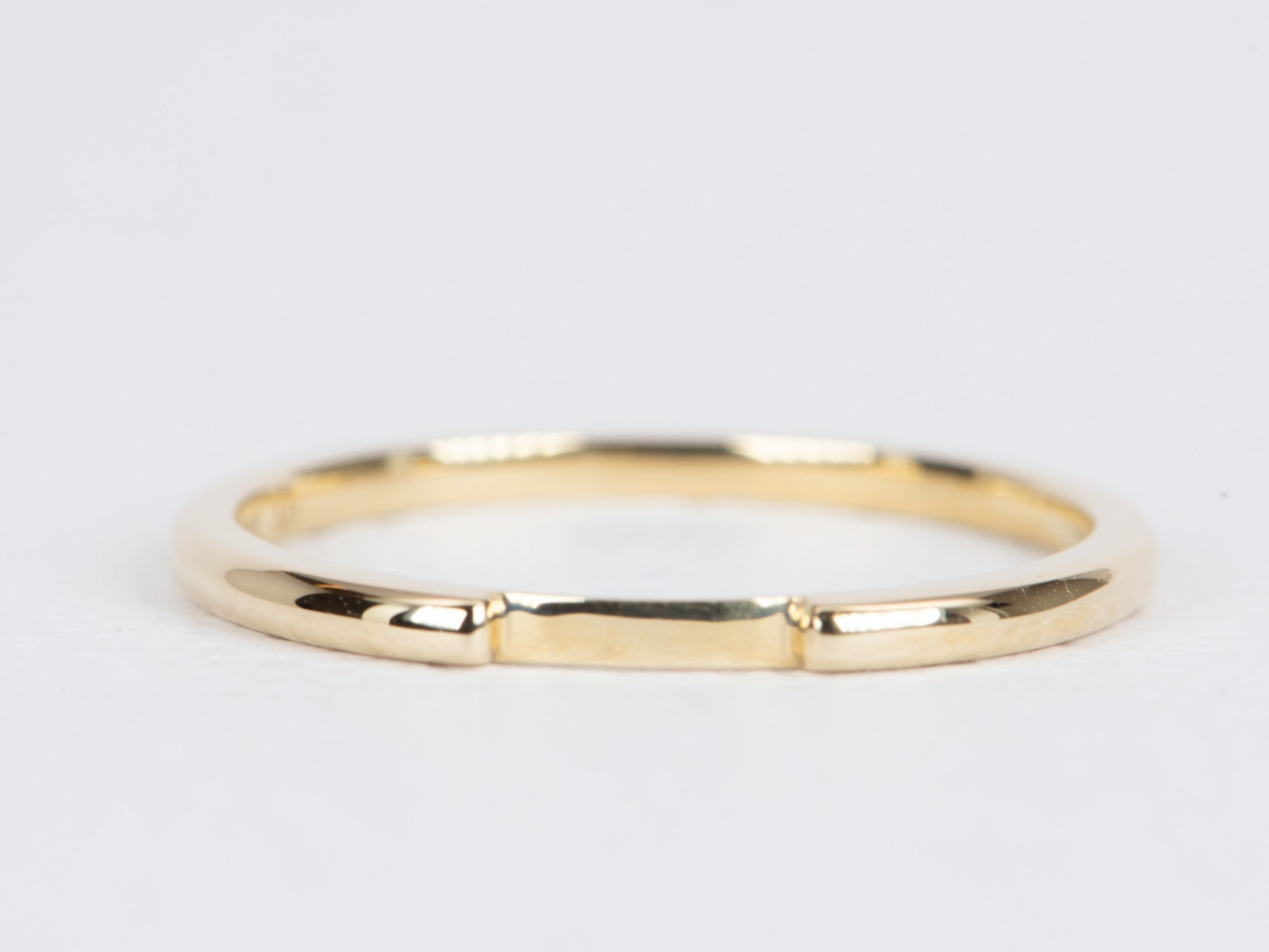 Solid White Gold Ring Spacer or Ring Guard, Thin Gold Ring, Thin