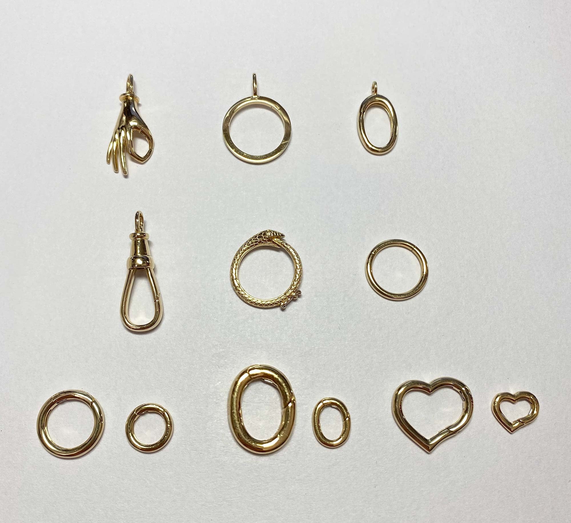  14K Yellow Gold Charm Holder 28mm: Jewelry Making Charms:  Clothing, Shoes & Jewelry