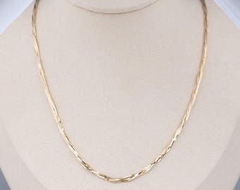 Solid 18K Gold Five-Strand Snake Chain Necklace Heavy 12g+ R4738