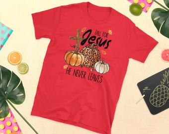 Fall For Jesus-T-shirt: christelijk pompoenshirt