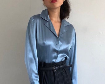 Satin blouse | Etsy