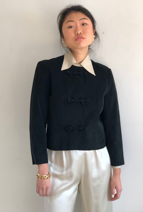 80s ultra suede cropped blazer jacket / vintage bl