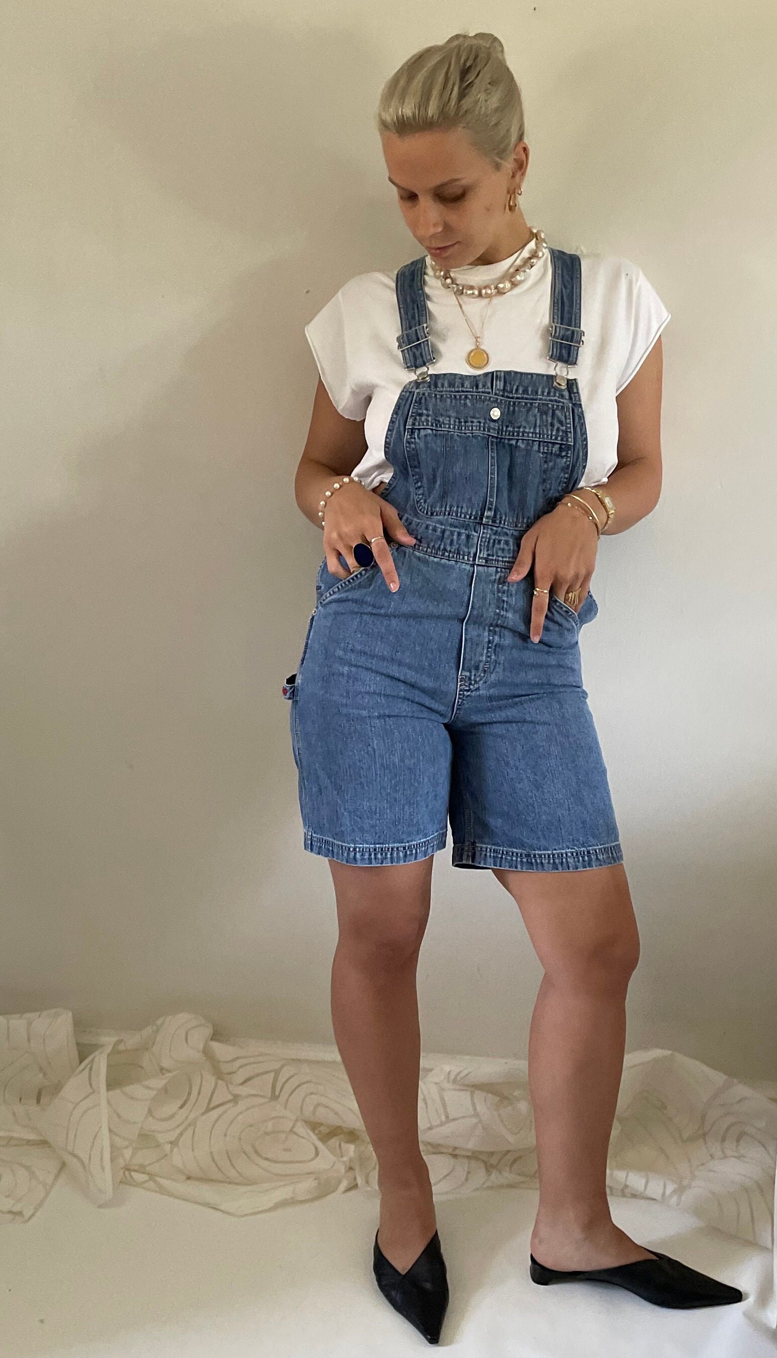 Tommy Hilfiger VTG Jeans Tommy Girl Cotton Denim Overalls Painters Loop  Size XS Blue - $30 - From Emilia