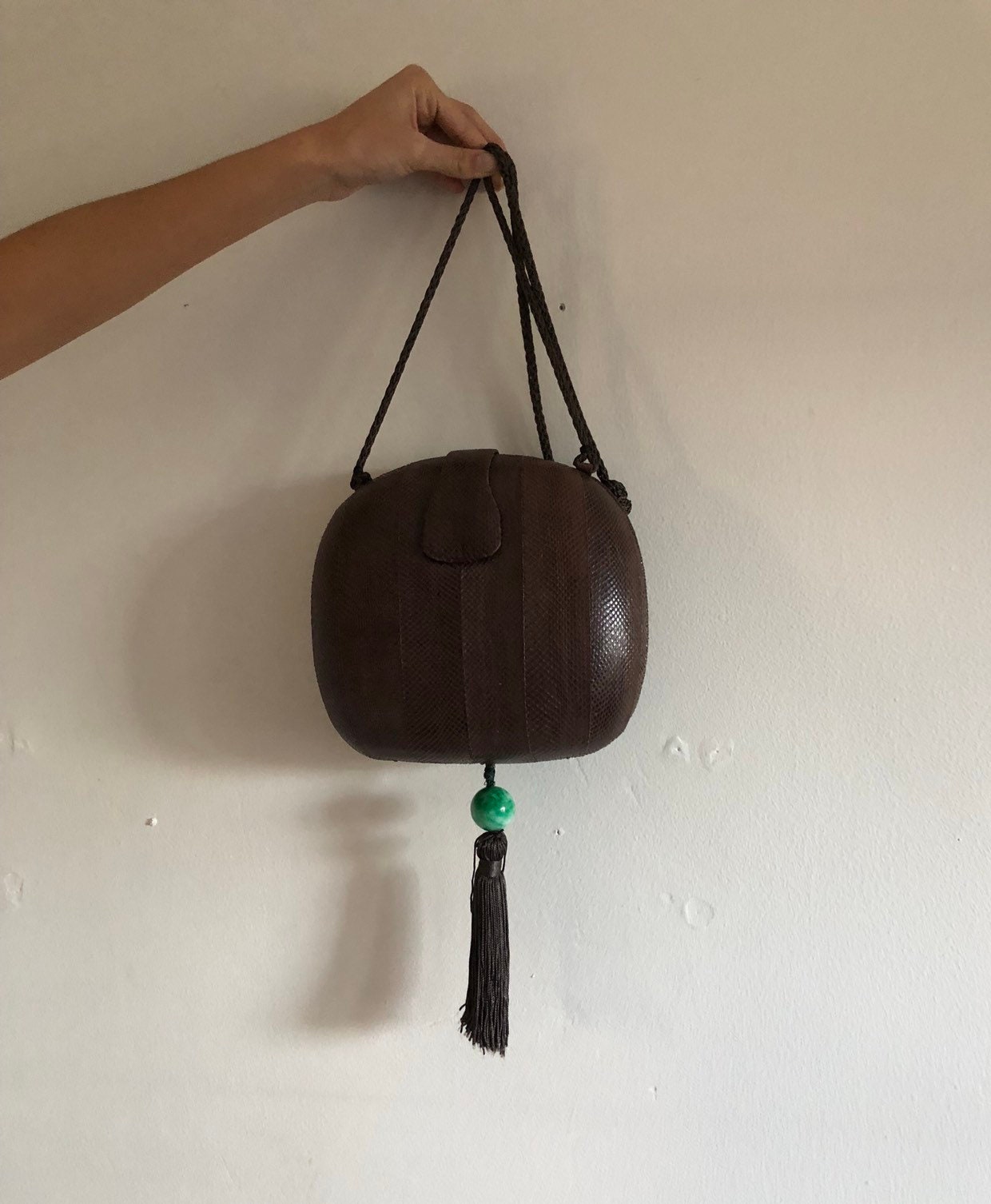 90s Snakeskin Tassel Bag Purse Vintage Rafael Sanchez