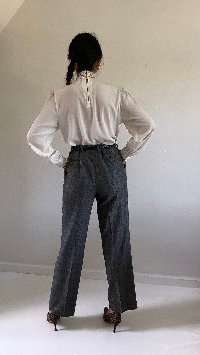 vintage high waisted pleated pants