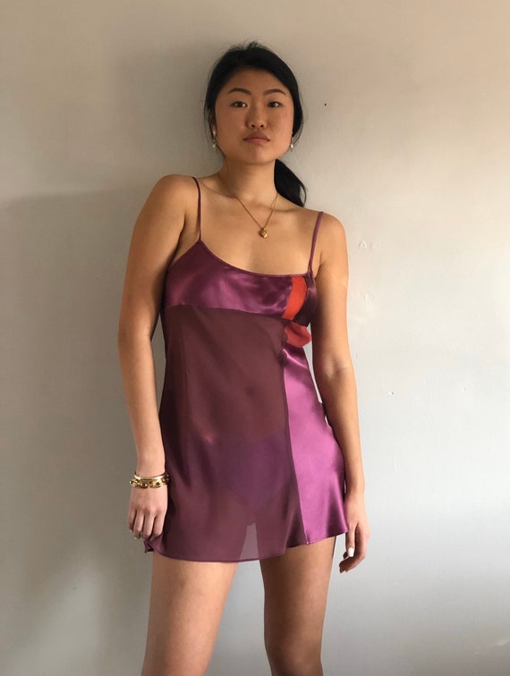 90s silk charmeuse slip dress / vintage Victorias