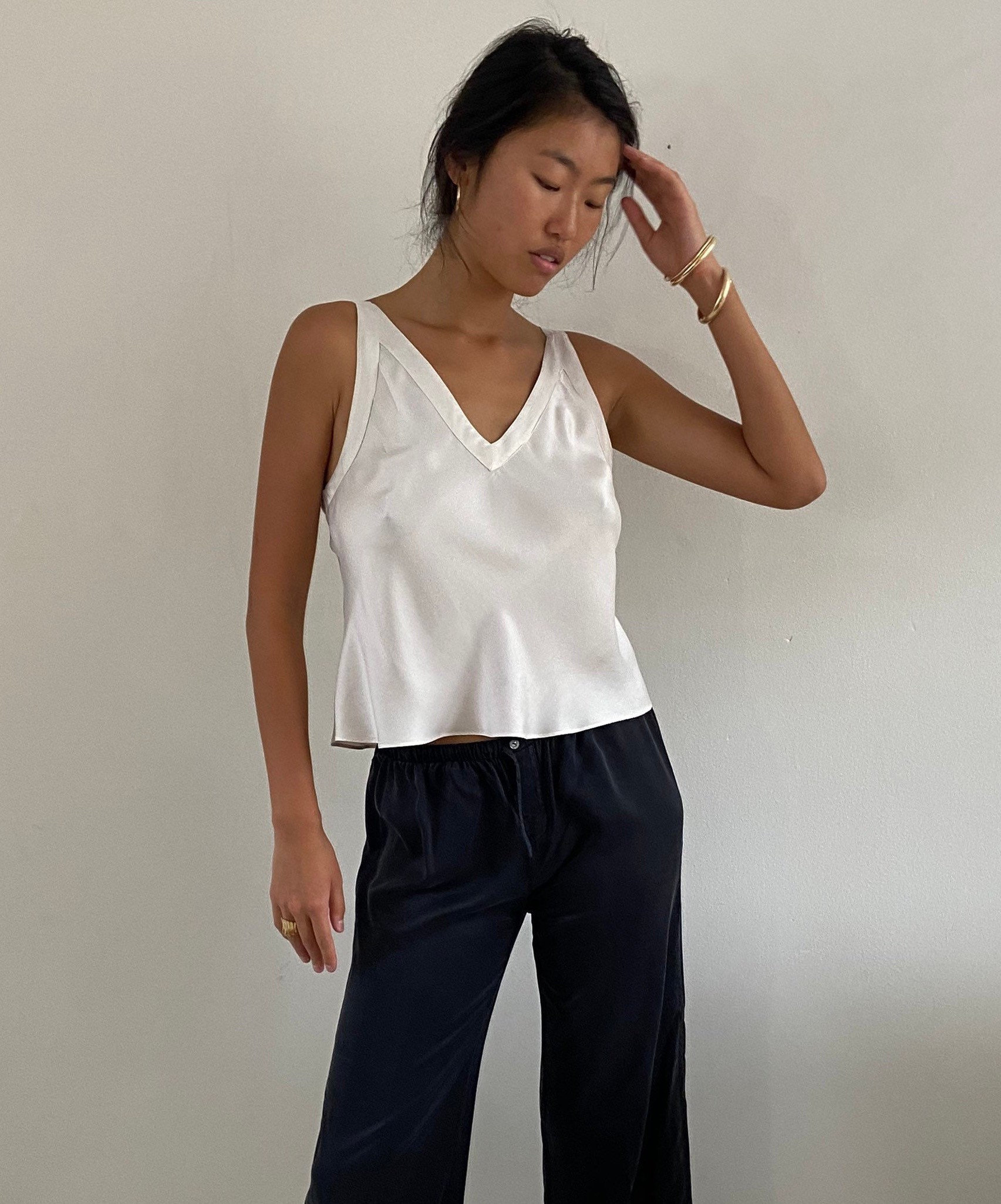 White Silk Camisole - Etsy