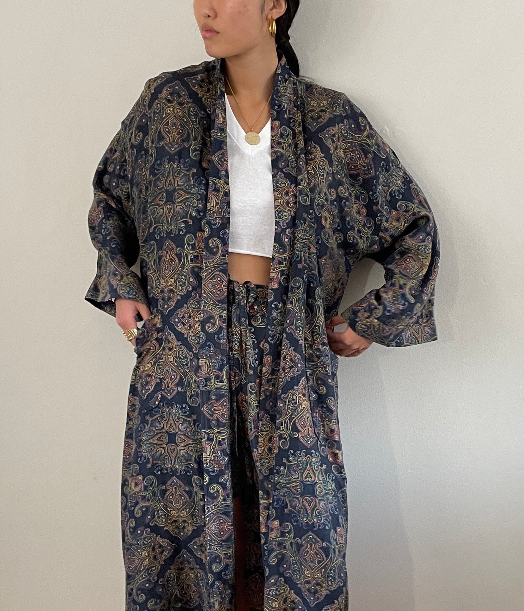 Christian dior silk robe hotsell