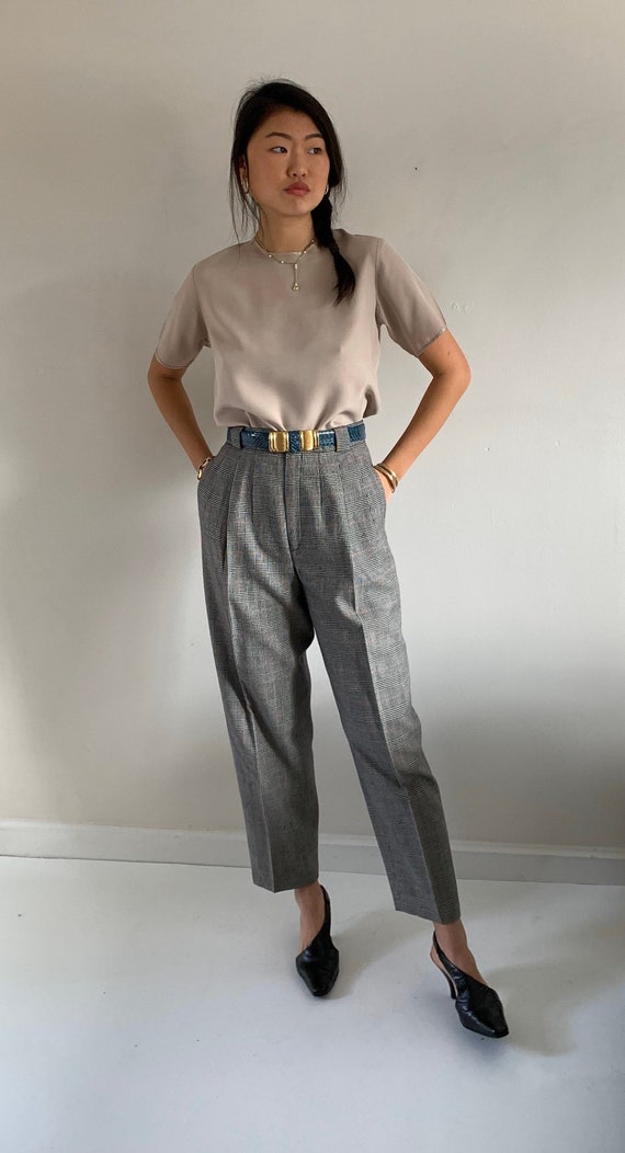 90s Giorgio Sant Angelo plaid wool pants / vintage