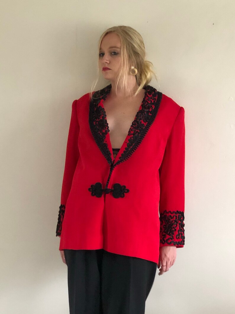 80s red blazer