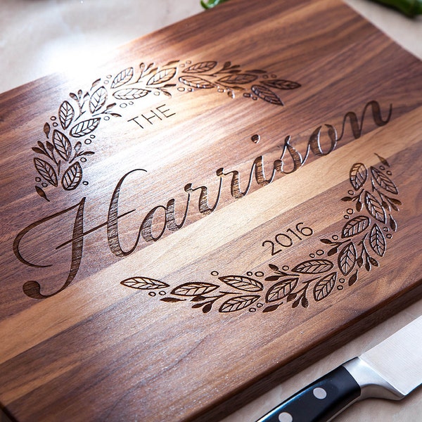 Tabla de cortar personalizada - regalo de boda para la pareja - regalo de navidad para mamá