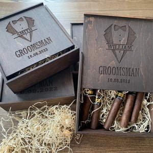 Aangepaste Groomsmen Gift Box voor Groomsmen Uitnodiging, Groomsman Proposal box, Beste Man cadeau, Zult u mijn Beste Man zijn, Wedding Day Gift Box afbeelding 7