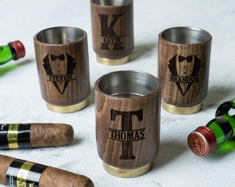 Groomsmen Shot Glass Gift Set, Unique Tequila Shot Glasses, Custom Wedding Gift, Bachelor Party Favor, Groomsman gifts idea