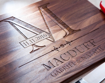 Wooden Cutting Board - christmas Gift Personalized Cutting Board Wedding Gift Rustic wedding decor Engagement gift Custom cutting board
