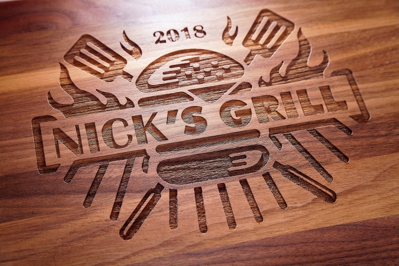 Grill Gift BBQ Gift Personalized Cutting Board, Christmas gift for Dad, Fathers day gift, Grilling Lover Gift, Grill Gift for Him, 414 image 6