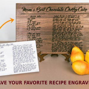 Personalized Cutting Board with handwritten recipe Christmas gift for mother, Recipe Cutting Board, baking gift for Mom grandma, nana gift image 4