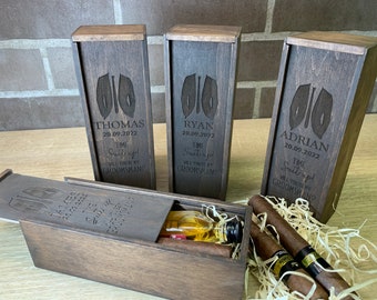 Caja de regalo de padrinos de boda - Caja de regalo para padrinos de boda, Propuesta de padrino, Caja de recuerdos, Caja de regalo del padre del novio, ¿Serás mi invitación de padrino de boda?