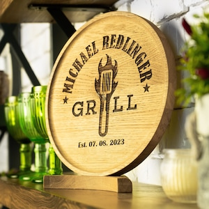 BBQ Serving Tray Meat Cutting Board Custom Steak Board Grillmaster Serving Board Grill Sergeant Platter-Dad's Smokehouse Christmas gift
