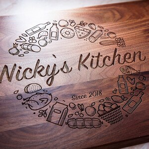 Personalized Wood Cutting Board: Engraved Chef Gift