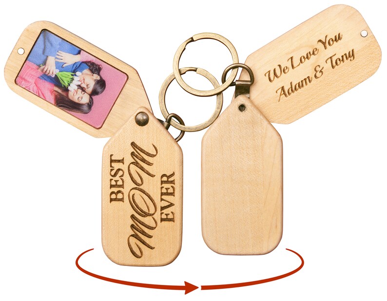 Mothers Day Gift From Daughter Mom Keychain With Photo Etsy