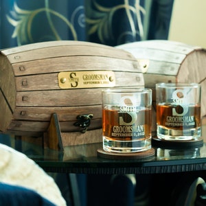 Personalized Whiskey Glasses Set for Wedding Gift, Father of Bride Gift ...